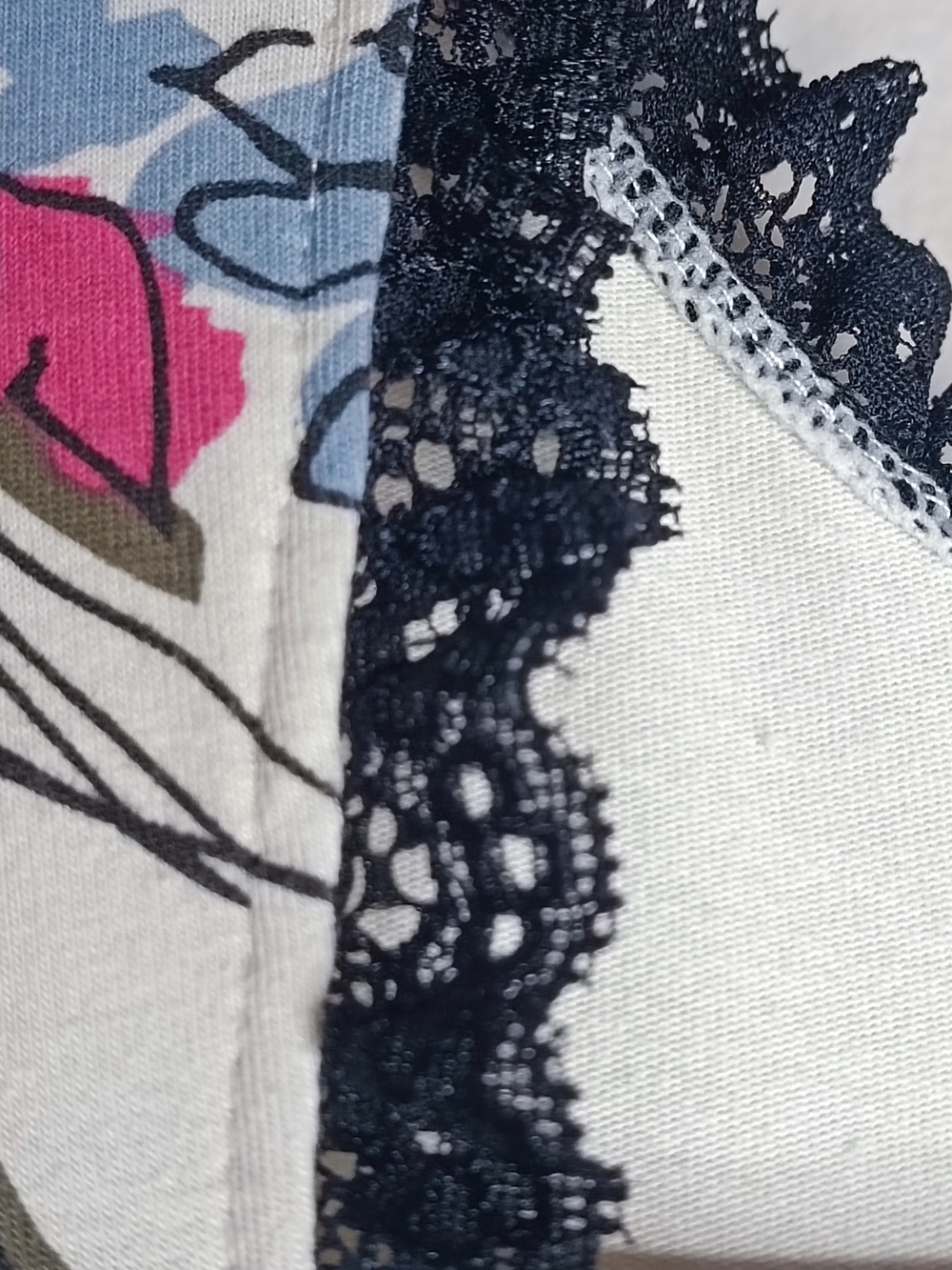 Effie's Heart Stargazing Midi Dress Floraison Floral Print Black Ruffle Trim M - Picture 10 of 11